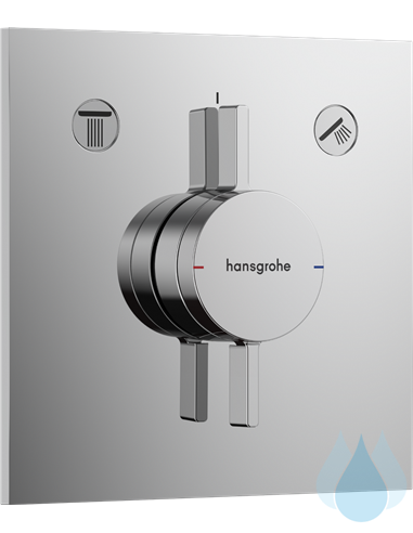 Podometna armatura za tuš DUOTurn E Hansgrohe  z enimdvema izlivoma-pokrivna plošča