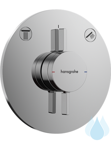 Podometna armatura za tuš DuoTurn S Hansgrohe z dvema izlivoma-pokrivna plošča