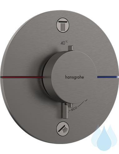 ShowerSelect Comfort S podometna termostatska armatura za tuš Hansgrohe z dvema izlivoma - pokrivna plošča