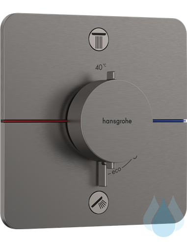 ShowerSelect Comfort Q podometna termostatska armatura za tuš Hansgrohe z dvema izlivoma - pokrivna plošča